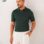 The Noble Texture Polo - Deep Forest Green
